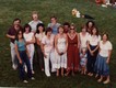 Gathering at Lake Ginninderra, 1982. Back: Paul, Koby, David, Bill, Susie. Front: Kathy, Salli, Pat, Lesley, Dolores, Pam, Faye, Tricia, Meryl.