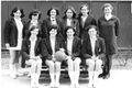 Girls' netball team, 1968.  Back row:  Pat Kirkham, Marcia Quinane, Salli Holden, Jenny Melville, Narelle Hawton, Mrs. MacDougall.  Front row:  Denise Breen, Jill McLellan, Leween Constable, Margaret Morrison.